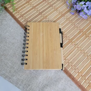 Agenda ecologica de bambu personalizable para regalos corporativos